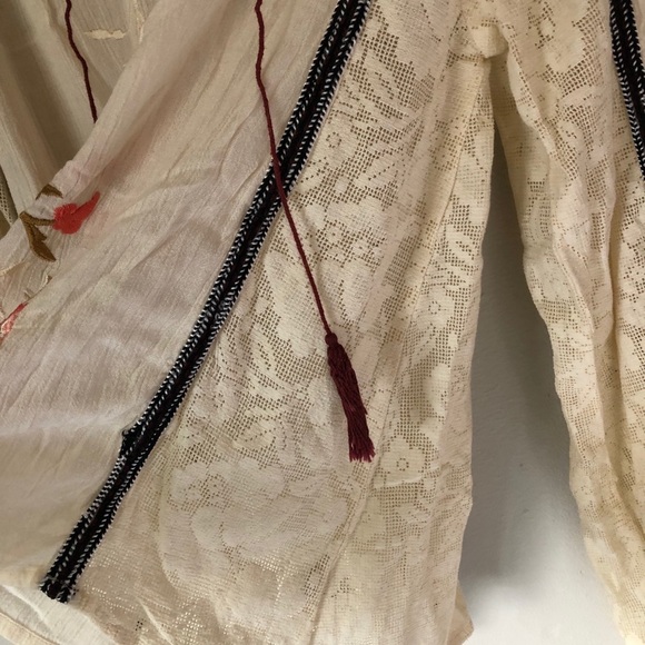 FREE PEOPLE EMBROIDERED BOHO BLOUSE - Picture 6 of 8